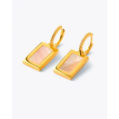 PENDIENTES MINERAL MOP 12X6...