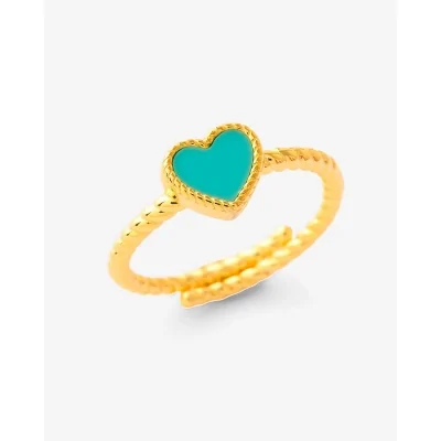 ANILLO CORAZON TURQUESA DO TU