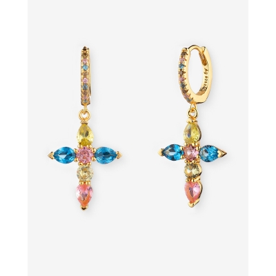 Pendientes Aro 11mm Cruz...