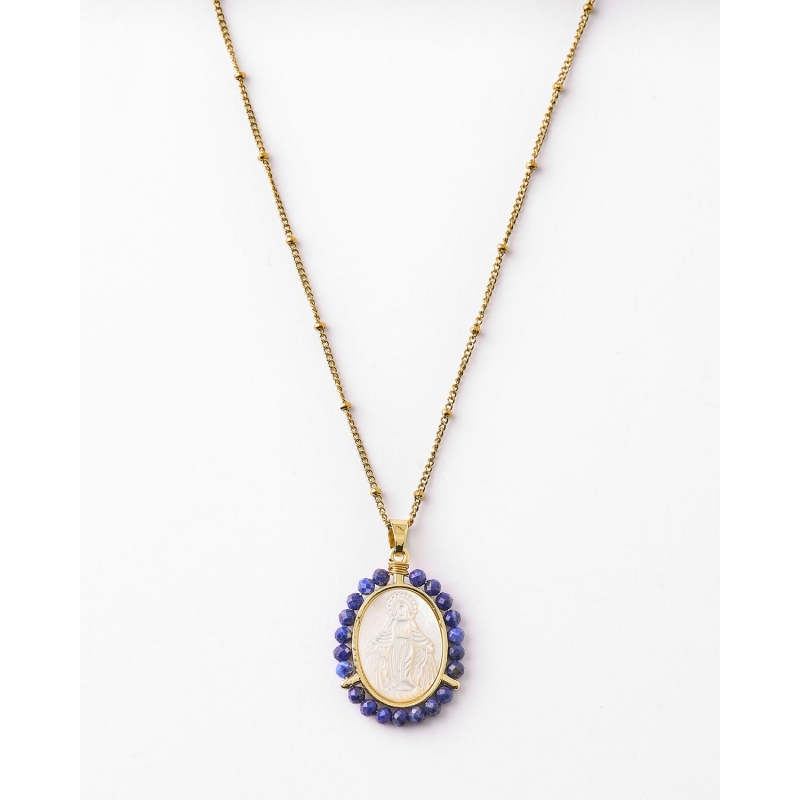 COLLAR MEDALLA NACAR VIRGEN MILAGROSA...