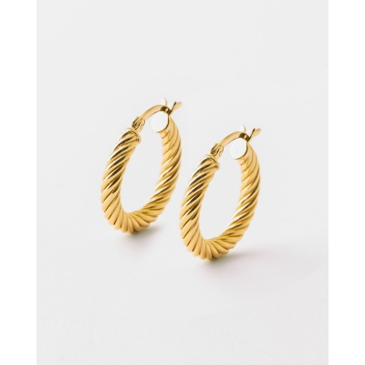 PENDIENTES ARO TRENZADO 20MM