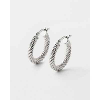 PENDIENTES ARO TRENZADO 20MM