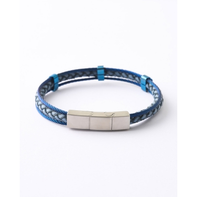 PULSERA CUERO Y CABLE...