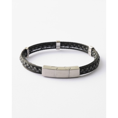 PULSERA CUERO Y CABLE...