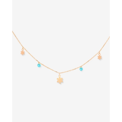 Collar 3 Flores 2 Circonitas