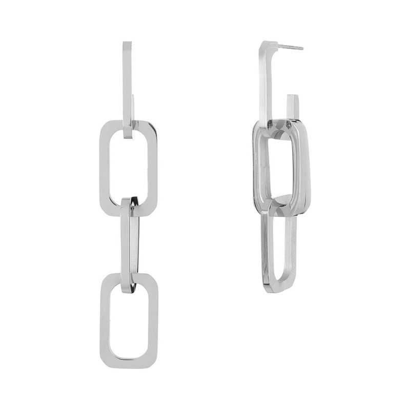 PENDIENTES ESLABÓN HEXAGONAL 5 CM