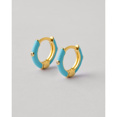 PENDIENTES PLATA Y ESMALTE...