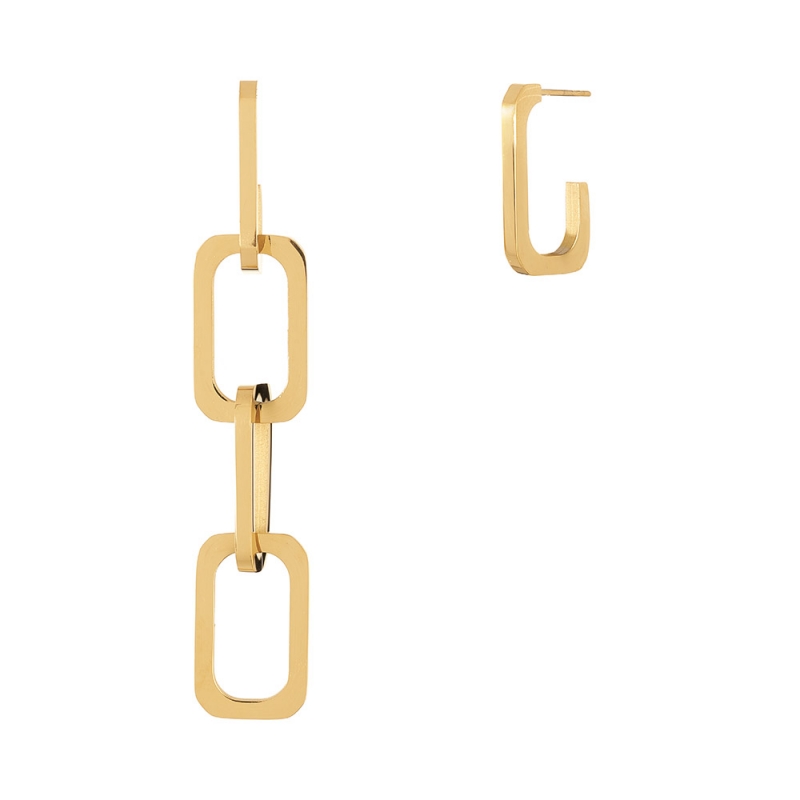 PENDIENTES ESLABÓN HEXAGONAL 5 CM