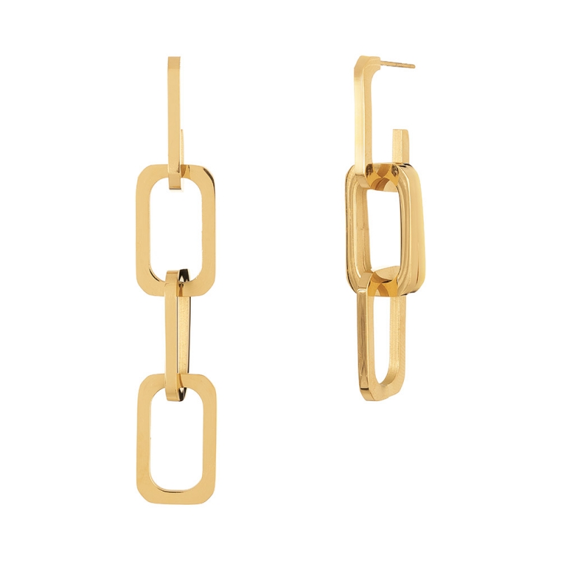 PENDIENTES ESLABÓN HEXAGONAL 5 CM