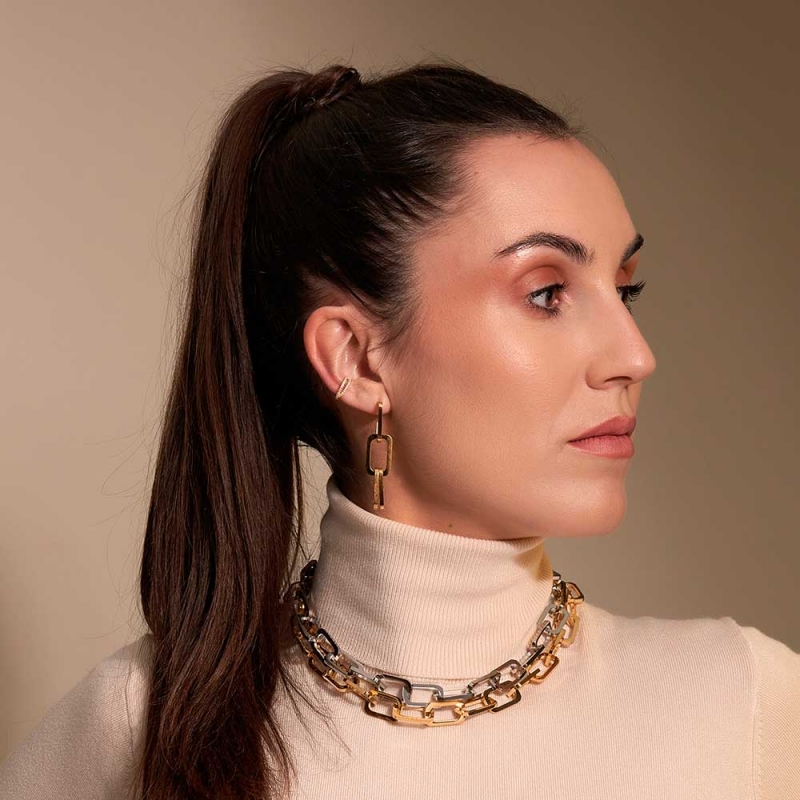 COLLAR ESLABÓN HEXAGONAL 44 CM