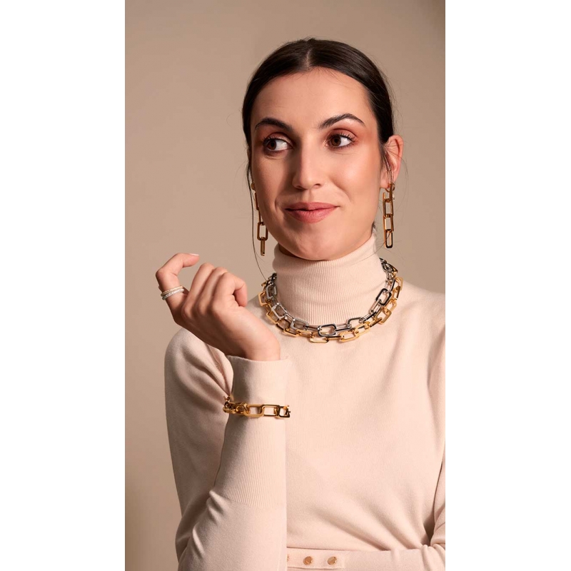 COLLAR ESLABÓN HEXAGONAL 44 CM