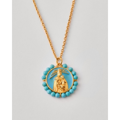 Collar Acero Medalla Virgen...