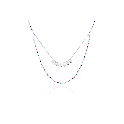 Collar Multi Doble 7 Chapas CZ