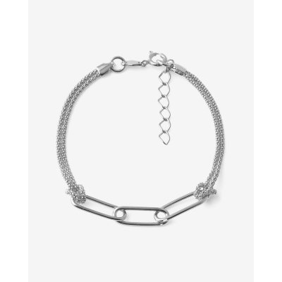 PULSERA ESLABONES Y CORDON...