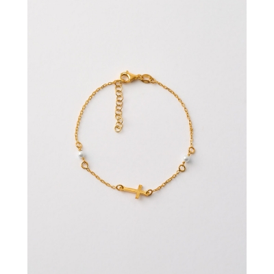PULSERA CRUZ 11X7MM Y...