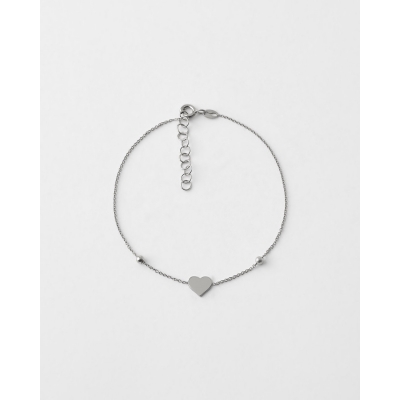 PULSERA CORAZON 7MM Y BOLAS...