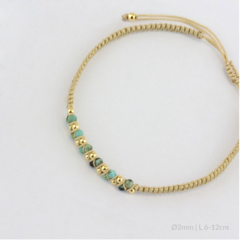 PULSERA HILO AJUSTABLE 6-12CM PIEDRAS...