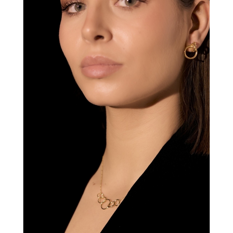 COLLAR 5 CIRCULOS 40+5CM PLATA DO 