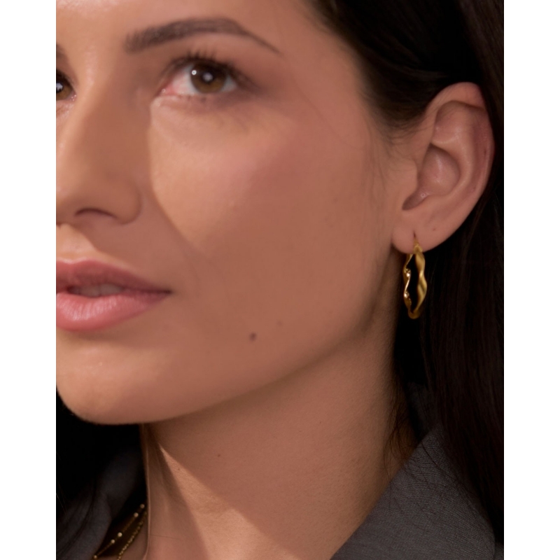 PENDIENTES ARO TRENZADO 26MM PLATA DO 