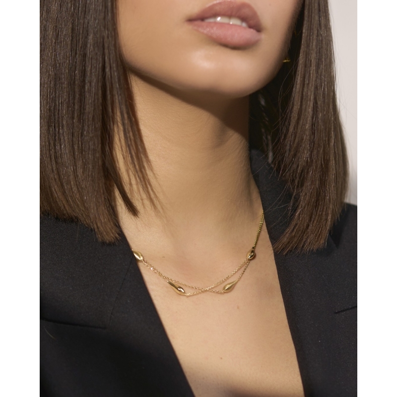 COLLAR DOBLE 4 LÁGRIMAS 0.7X1.5CM...