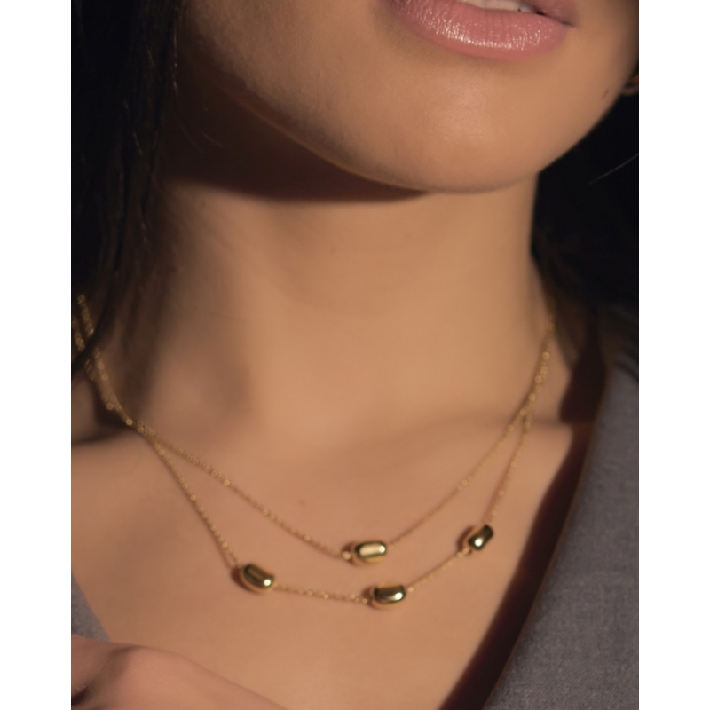 COLLAR DOBLE 4 CAPSULAS 9X7MM- LARGO...