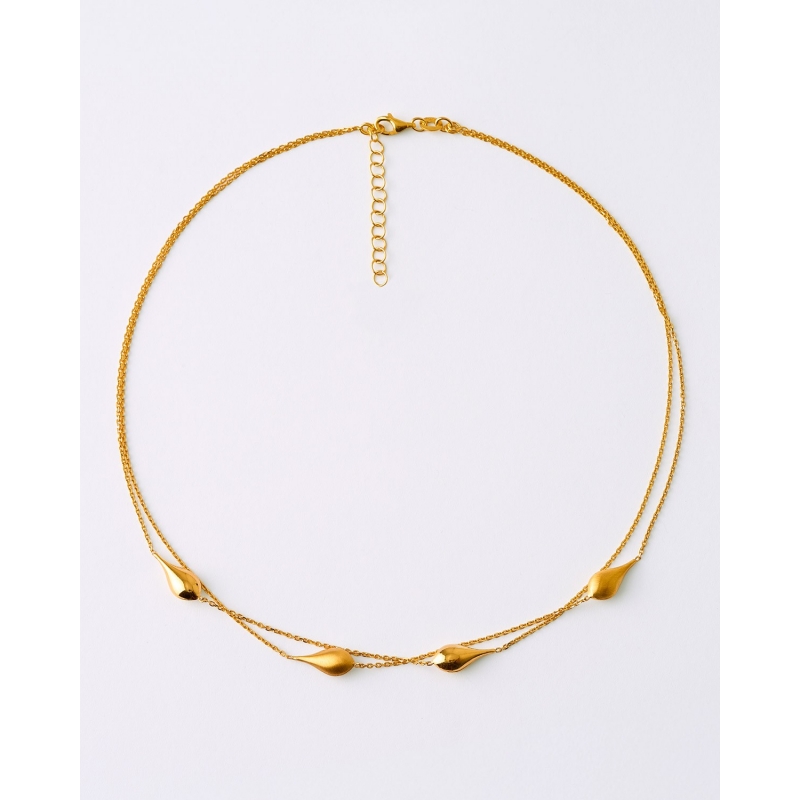 COLLAR DOBLE 4 LÁGRIMAS 0.7X1.5CM...