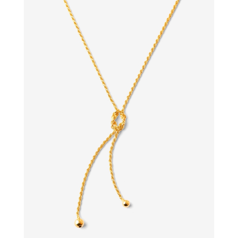 COLLAR CORDON NUDO BOLAS  PLATA DO 