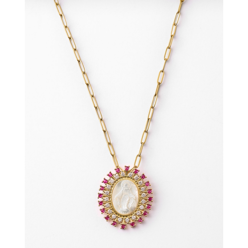 COLLAR MEDALLA VIRGEN MARIA NACAR...