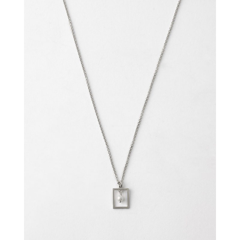 COLLAR RECTANGULO 11X9MM  PERLA 3MM -...