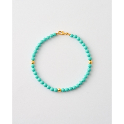 PULSERA BOLAS 4MM TURQUESA...