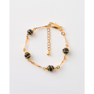 PULSERA CRISTALES 7MM NEGRO...