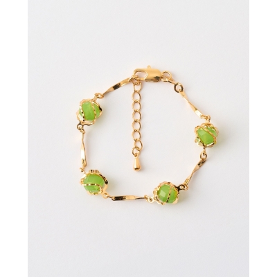 PULSERA CRISTALES 7MM VERDE...