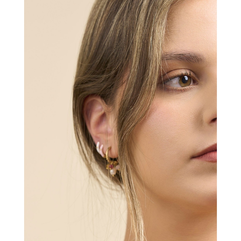 PENDIENTES PLATA Y ESMALTE ARO 12X2MM...