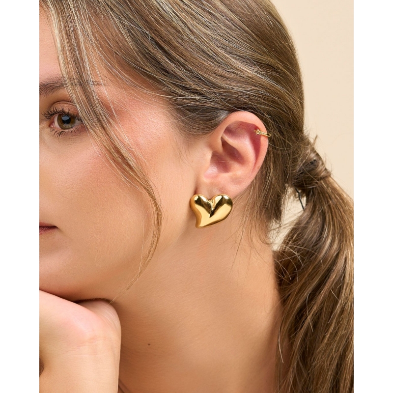 PENDIENTES CORAZON 20X21MM LISO ACERO...