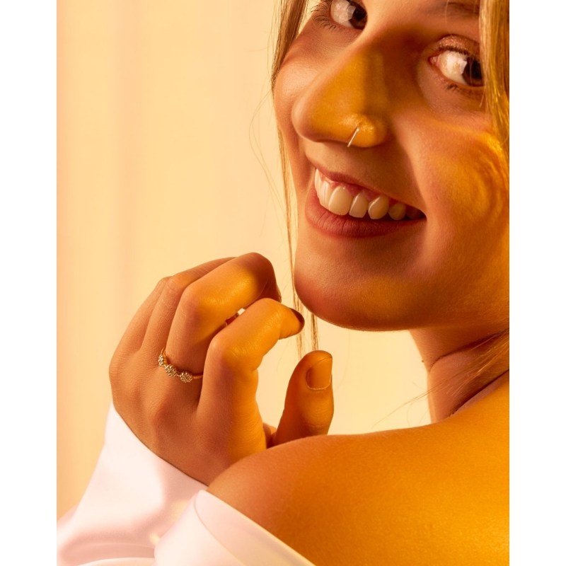 ANILLO 3 BOTONES CHARROS 5MM, ABIERTO...