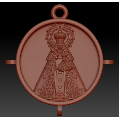 COLLAR ACERO MEDALLA VIRGEN...