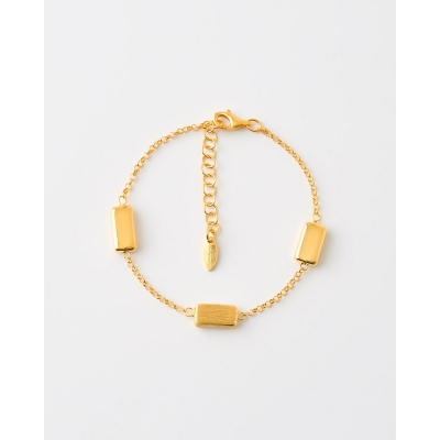 PULSERA RECTANGULOS LISO Y...