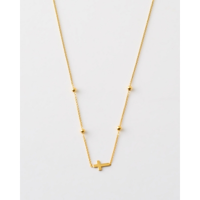 COLLAR CRUZ Y BOLAS 40CM+3...