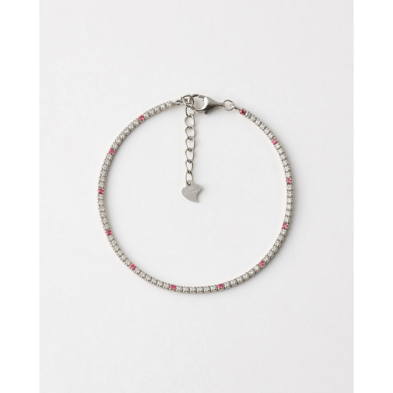 PULSERA RIVIERE CIRCONITAS BLANCAS Y...