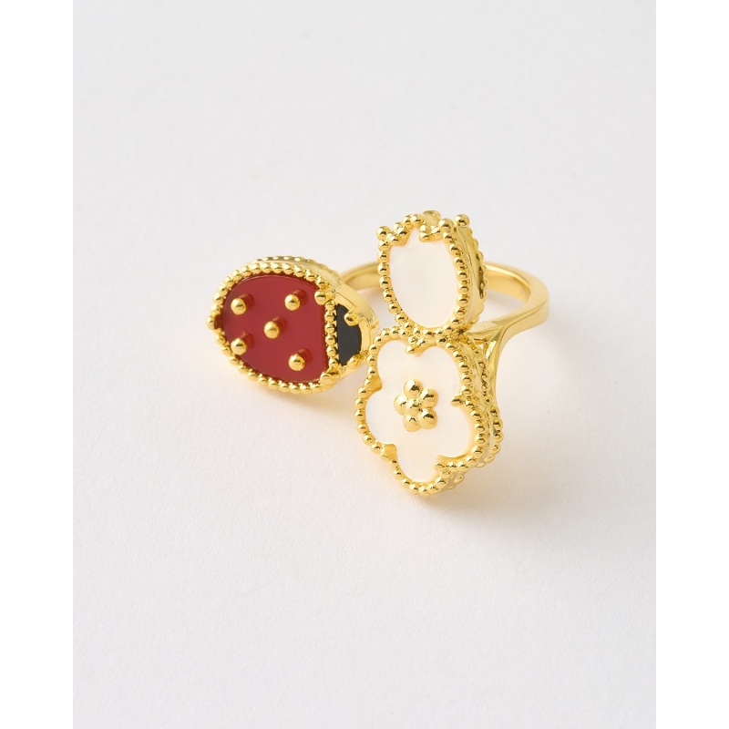 ANILLO MOTIVOS FLOR, MARIQUITA Y TULIPAN