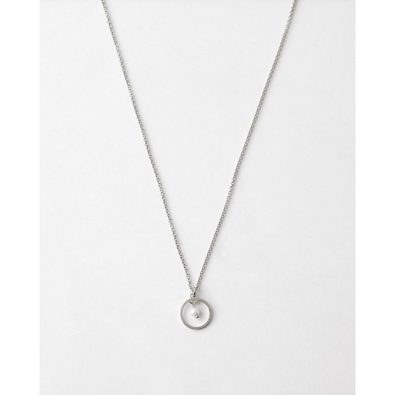 COLLAR CIRCULO 10MM PERLA 3MM - 42+5...