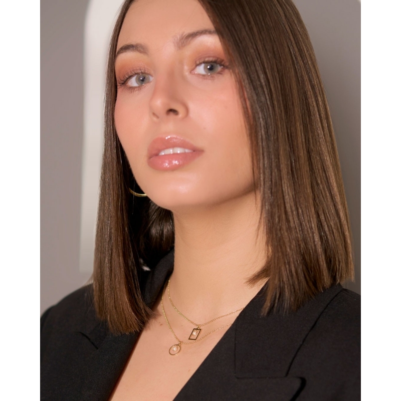 COLLAR CIRCULO 10MM PERLA 3MM - 42+5...