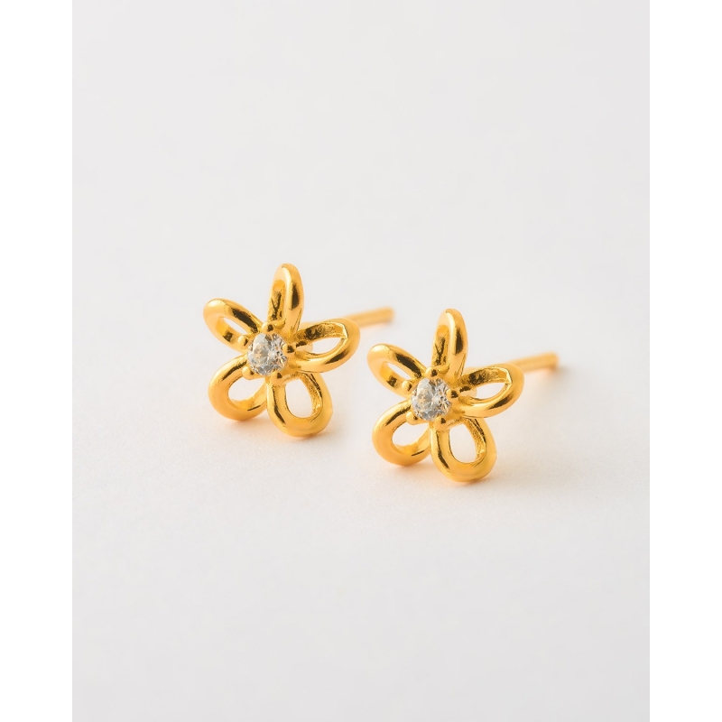 PENDIENTES MINIS FLOR CIRCONITA...