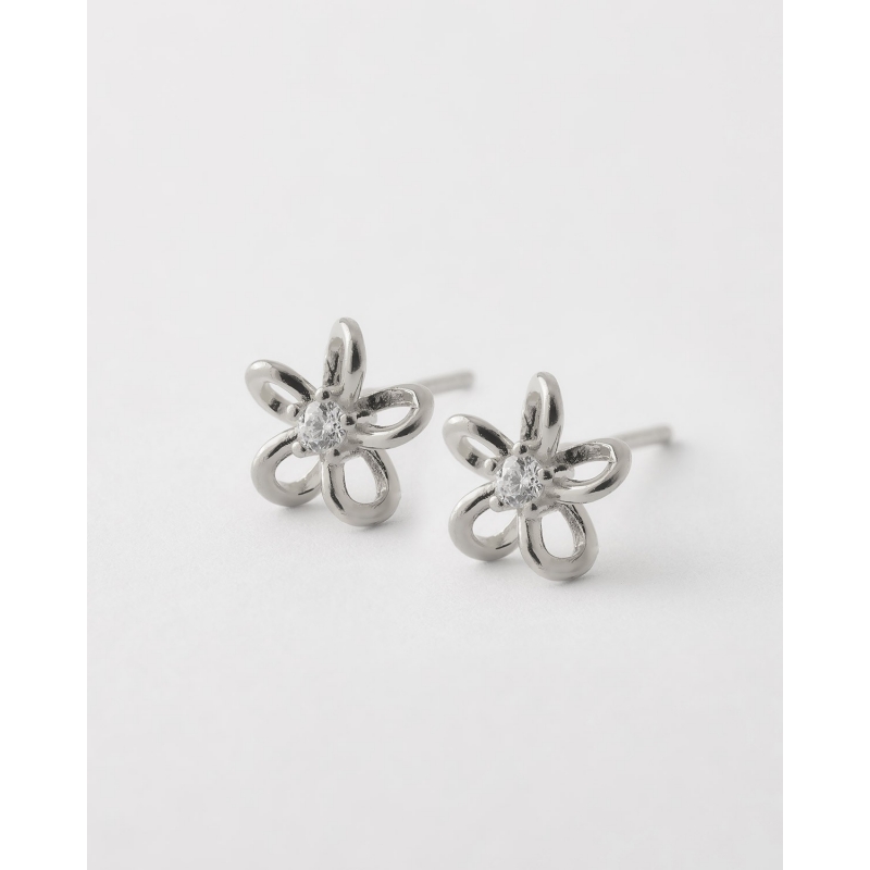 PENDIENTES MINIS FLOR CIRCONITA...