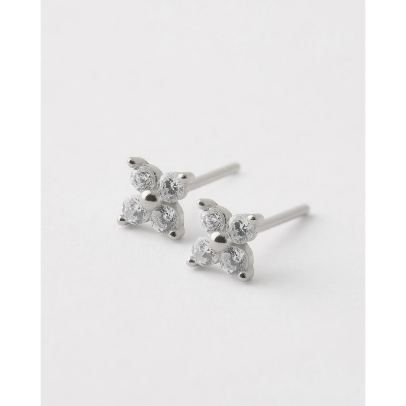 PENDIENTES MINIS FLOR 4 CIRCONITAS...