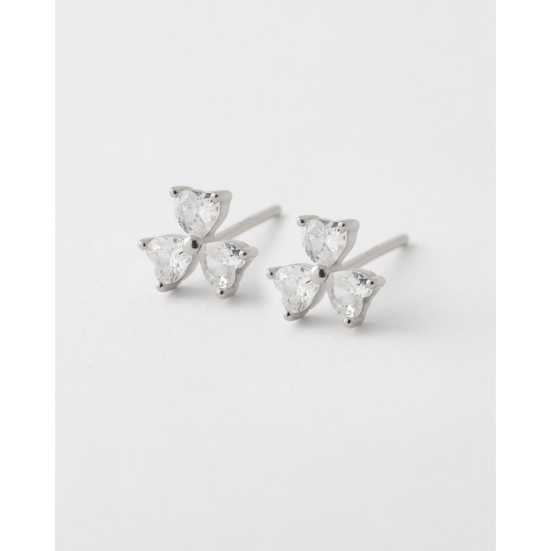 PENDIENTES MINIS TREBOL CIRCONITAS...