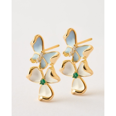 PENDIENTES FLOR Y MARIPOSA...