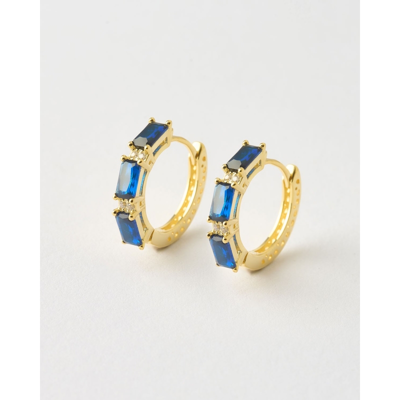 PENDIENTES ARO 18MM CIRCONITAS 5X2MM 