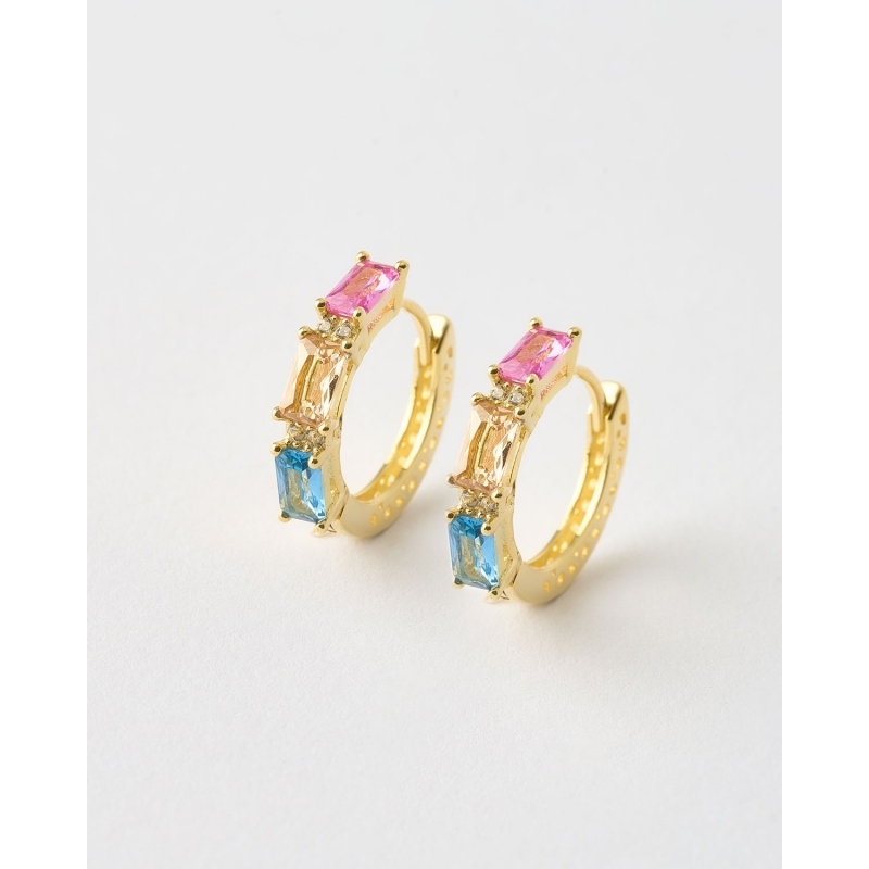 PENDIENTES ARO 18MM CIRCONITAS 5X2MM 