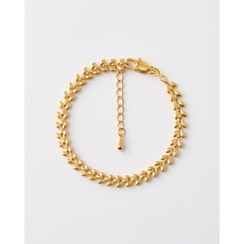PULSERA HOJAS - 16CM LARGO
